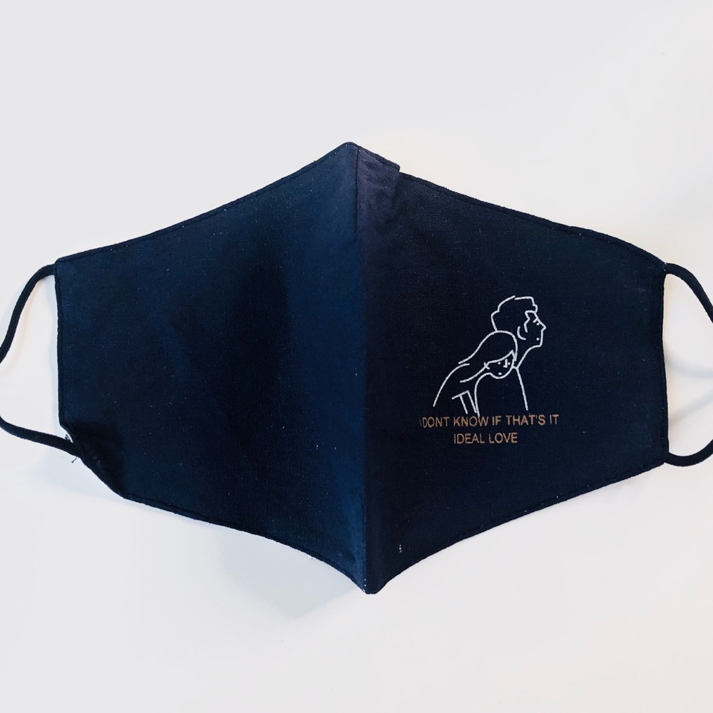 NEW Cloth Face Mask Blue Love Adjustable Washable